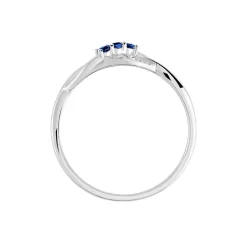 Online Histoire d'Or Bague Rosalyne Or Blanc Saphir Et Diamant