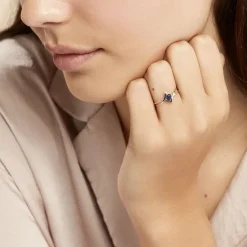 Discount Histoire d'Or Bague Rosmunda or bicolore saphir