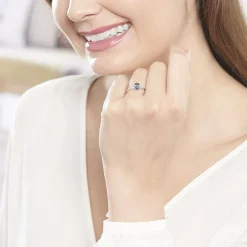 Sale Histoire d'Or Bague Royanne Or Blanc Topaze Et Oxyde De Zirconium