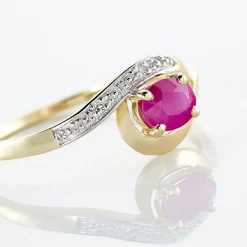 Online Histoire d'Or Bague Sagesse Or Jaune Rubis Et Diamant