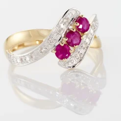 Histoire d'Or Bague Simma Or Jaune Diamant Et Rubis* Bagues|Bagues Avec Pierre