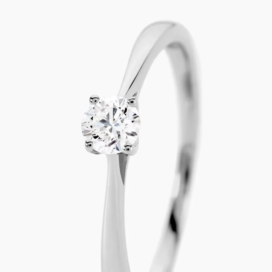 Best Histoire d'Or Bague Solitaire Aphrodite platine blanc diamant