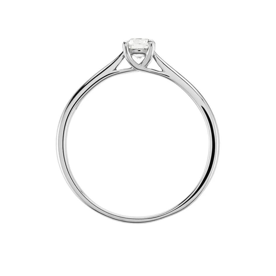 Best Histoire d'Or Bague Solitaire Aphrodite platine blanc diamant