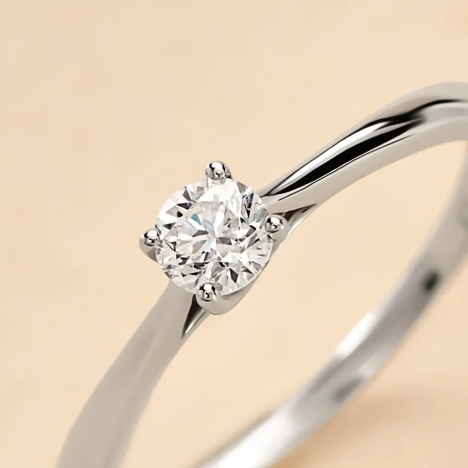 Best Histoire d'Or Bague Solitaire Aphrodite platine blanc diamant