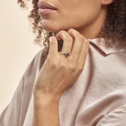 New Histoire d'Or Bague Solitaire Arzula Or Jaune Amethyste or jaune amethyste violette