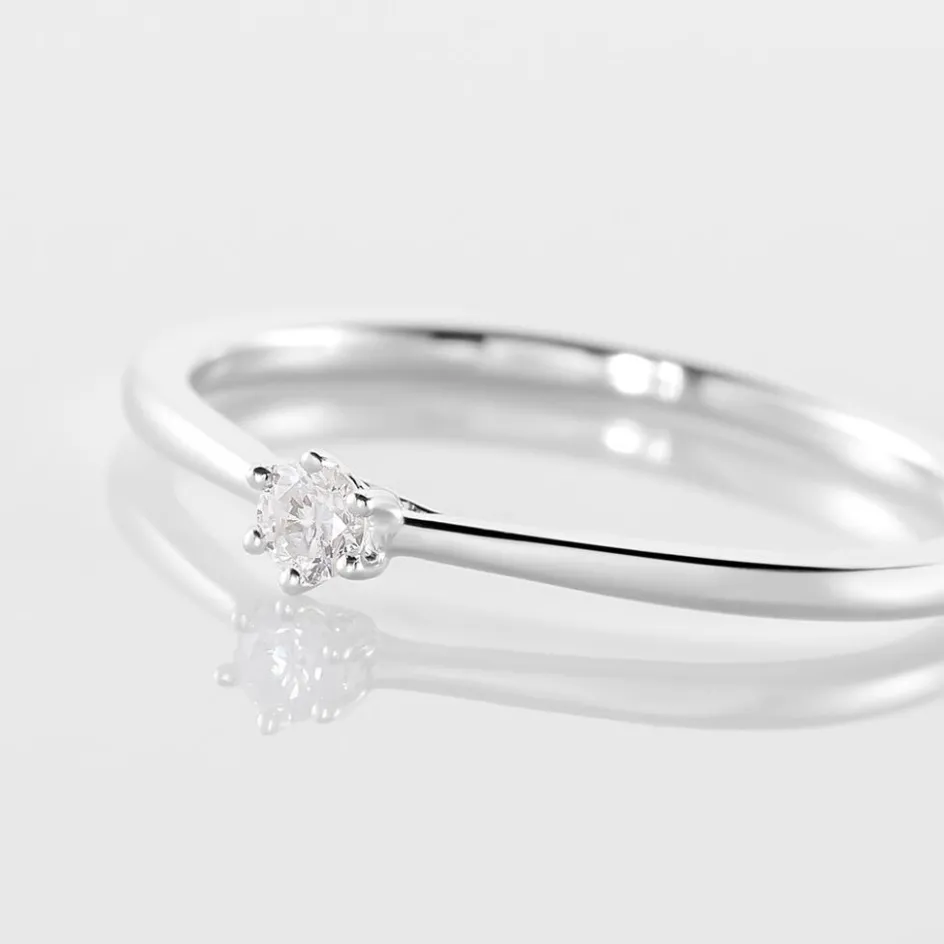 Sale Histoire d'Or Bague Solitaire Athena or blanc diamant