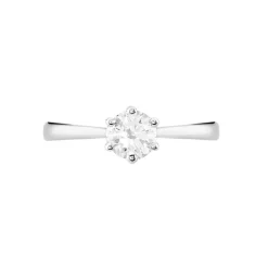New Histoire d'Or Bague Solitaire Athena or blanc diamant