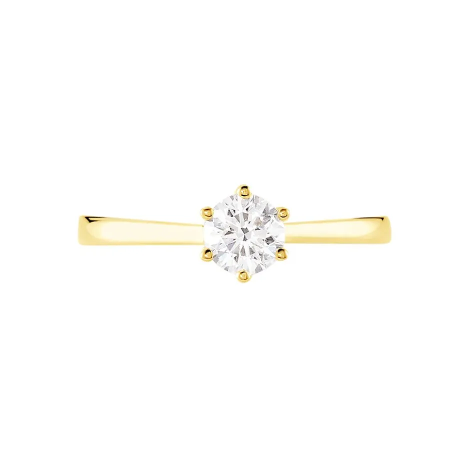 Online Histoire d'Or Bague Solitaire Athena or jaune diamant