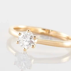 Online Histoire d'Or Bague Solitaire Athena or jaune diamant