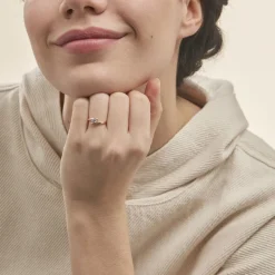 Best Histoire d'Or Bague Solitaire Camilia De Zirconium or rose oxyde