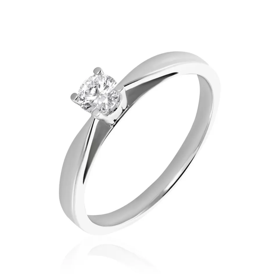 Discount Histoire d'Or Bague Solitaire Celina Or Blanc Diamant