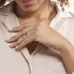 Histoire d'Or Bague Solitaire Crista Or Jauneamethyste Et Oxyde* Bagues|Bagues Avec Pierre