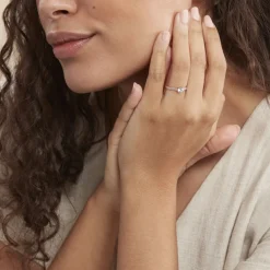 New Histoire d'Or Bague Solitaire Dayna De Zirconium or rose oxyde