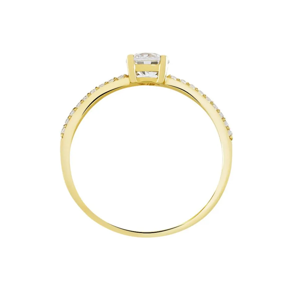 Histoire d'Or Bague Solitaire Dayna De Zirconium or jaune oxyde