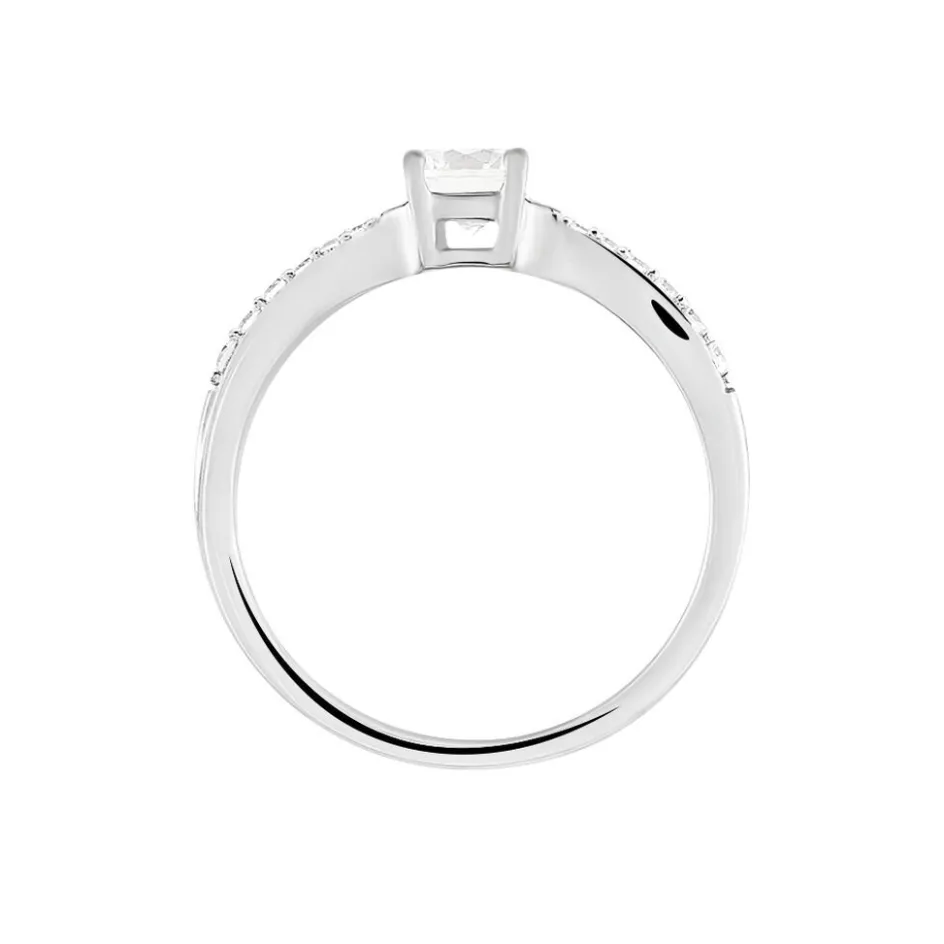 Outlet Histoire d'Or Bague Solitaire Doralicia Argent Blanc Oxyde De Zirconium