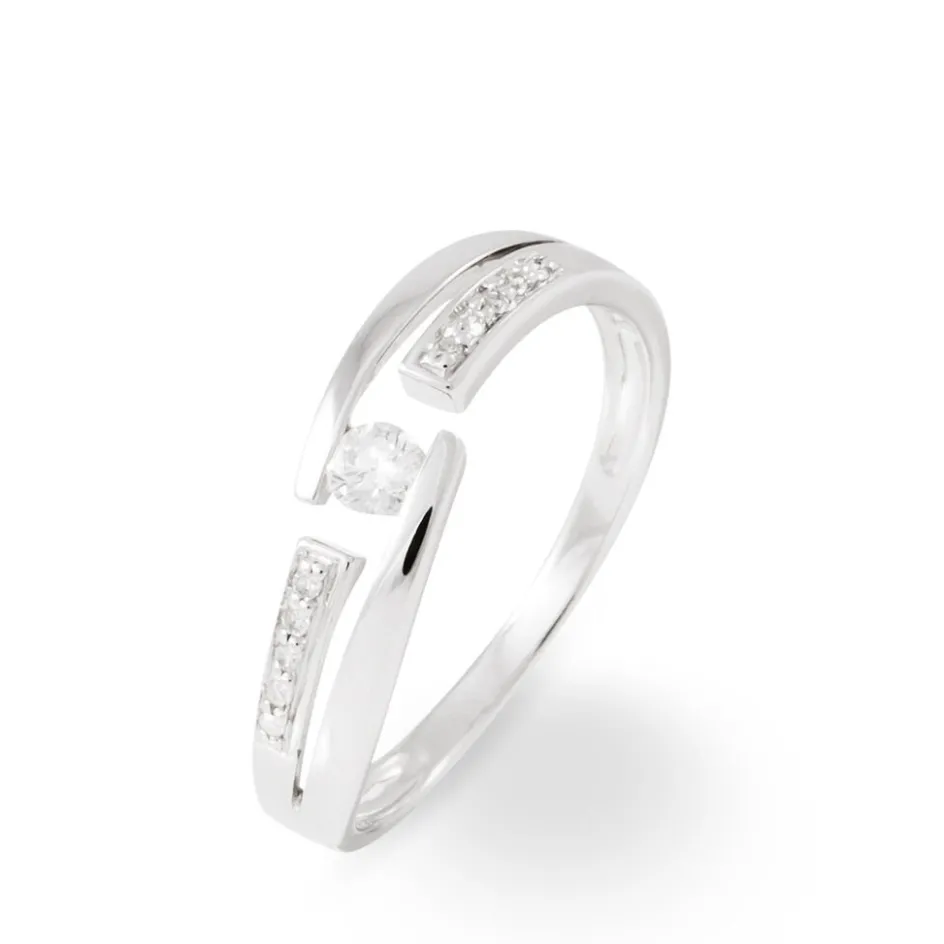 Discount Histoire d'Or Bague Solitaire Elisa Or Blanc Diamant