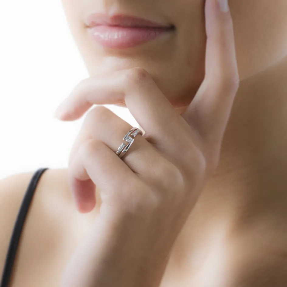 Discount Histoire d'Or Bague Solitaire Elisa Or Blanc Diamant