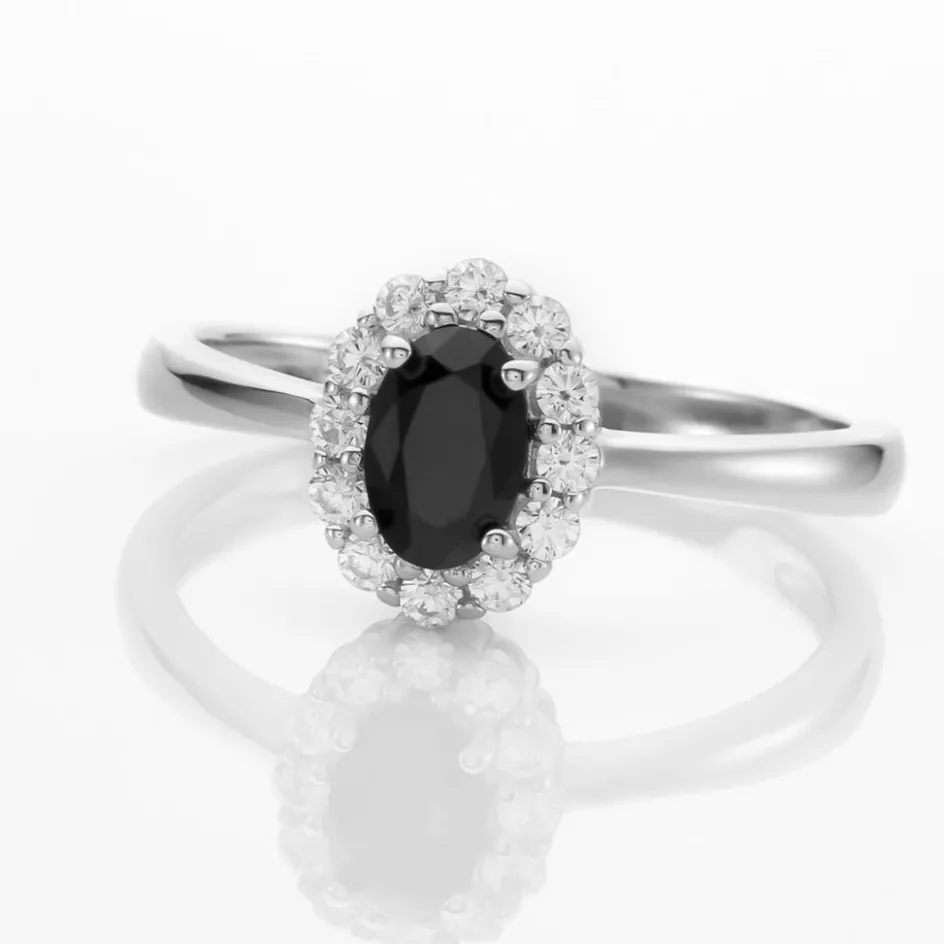 Discount Histoire d'Or Bague Solitaire Eulalio Argent Blanc Oxyde De Zirconium