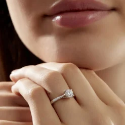 Best Histoire d'Or Bague Solitaire Fiona Or Blanc Diamant Synthetique