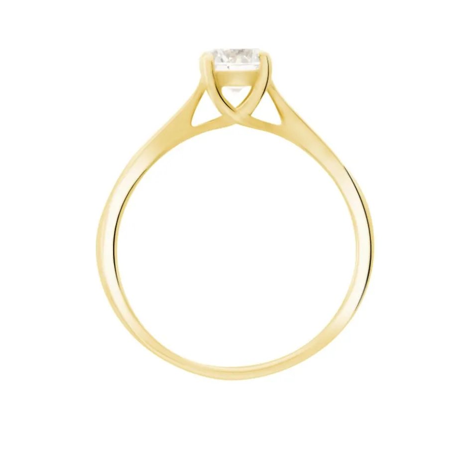Discount Histoire d'Or Bague Solitaire Fiona Or Jaune Diamant Synthetique