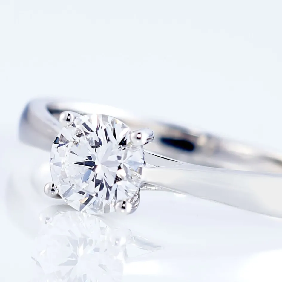 Online Histoire d'Or Bague Solitaire Fiona Or Blanc Diamant Synthetique or blanc diamant synthétique