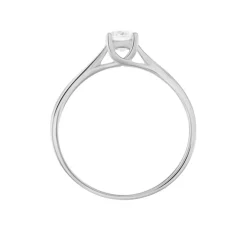 Clearance Histoire d'Or Bague Solitaire Fiona Or Blanc Diamant Synthetique or blanc diamant synthétique