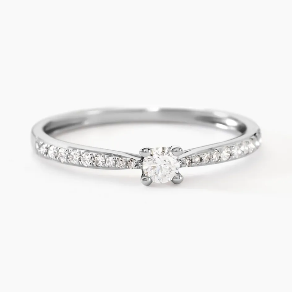 Online Histoire d'Or Bague Solitaire Hemera or blanc diamant
