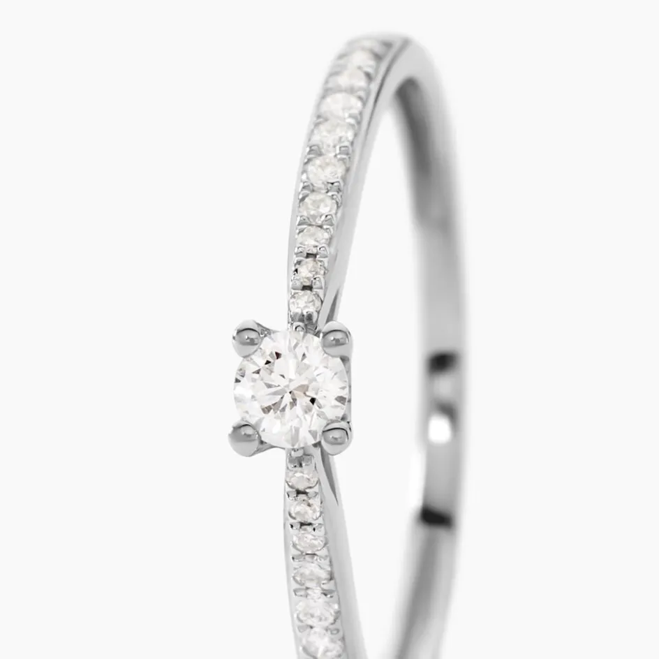 Online Histoire d'Or Bague Solitaire Hemera or blanc diamant