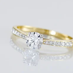 Online Histoire d'Or Bague Solitaire Hemera Or Jaune Diamant Synthetique or jaune diamant synthétique blanc