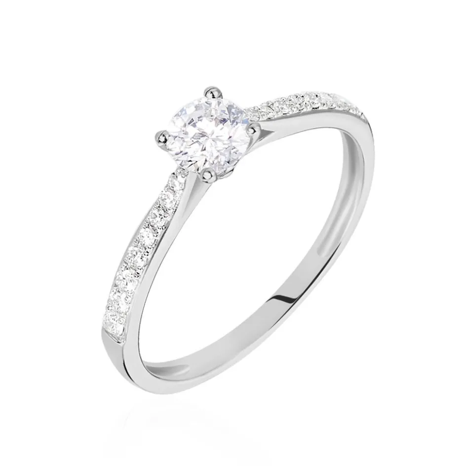 Online Histoire d'Or Bague Solitaire Hemera Or Blanc Diamant