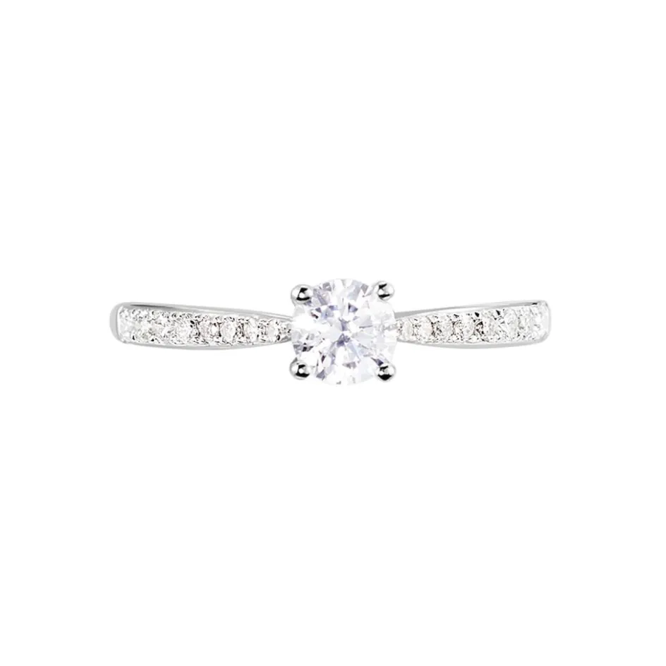 Online Histoire d'Or Bague Solitaire Hemera Or Blanc Diamant