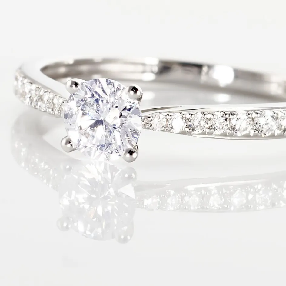 Online Histoire d'Or Bague Solitaire Hemera Or Blanc Diamant