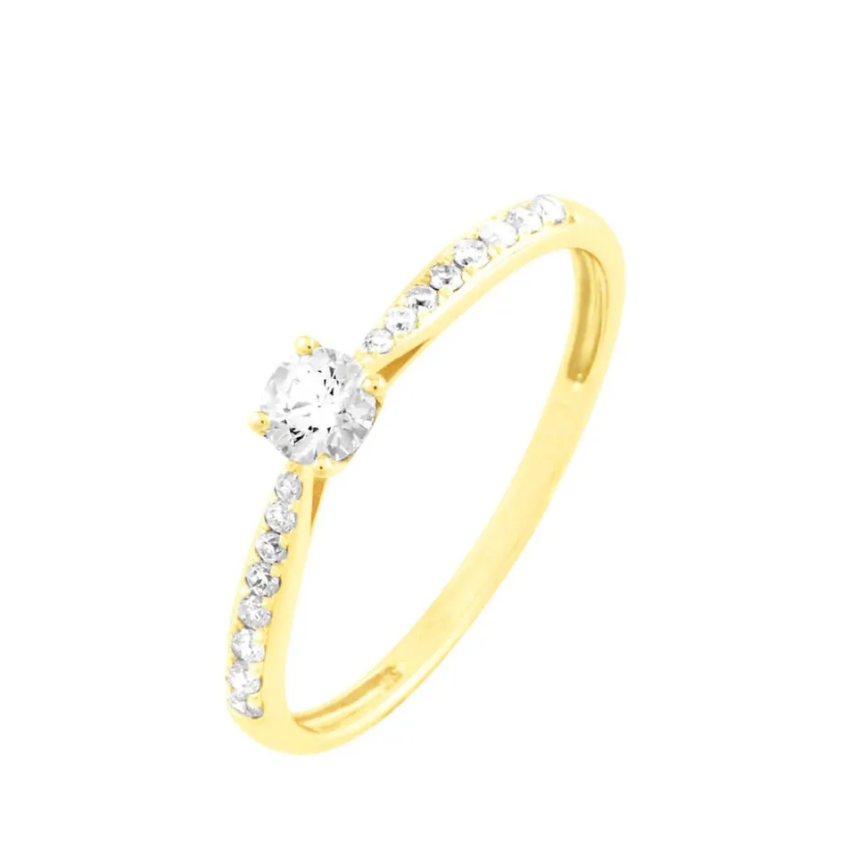 Online Histoire d'Or Bague Solitaire Hemera Or Jaune Diamant