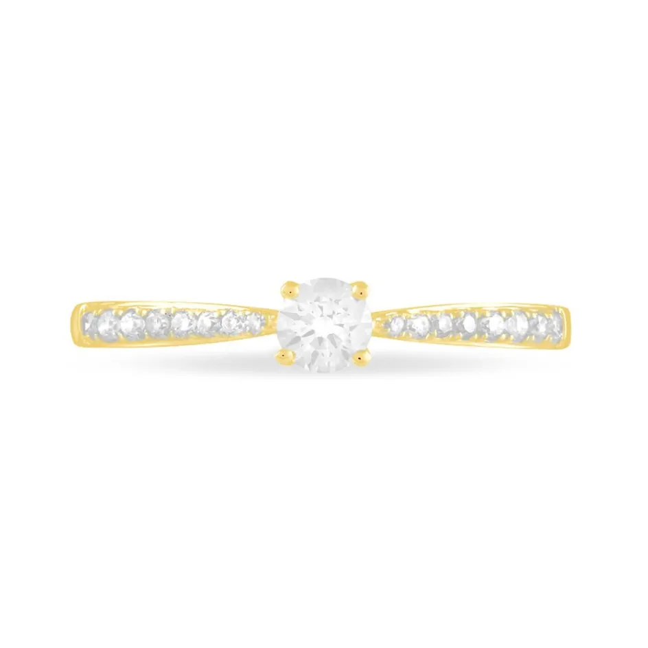 Online Histoire d'Or Bague Solitaire Hemera Or Jaune Diamant