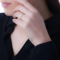 New Histoire d'Or Bague Solitaire Hemera or jaune diamant