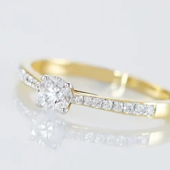 Histoire d'Or Bague Solitaire Hemera Or Jaune Diamant Synthetique* Bagues|Bagues Avec Pierre