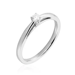 Clearance Histoire d'Or Bague Solitaire Iris or blanc diamant