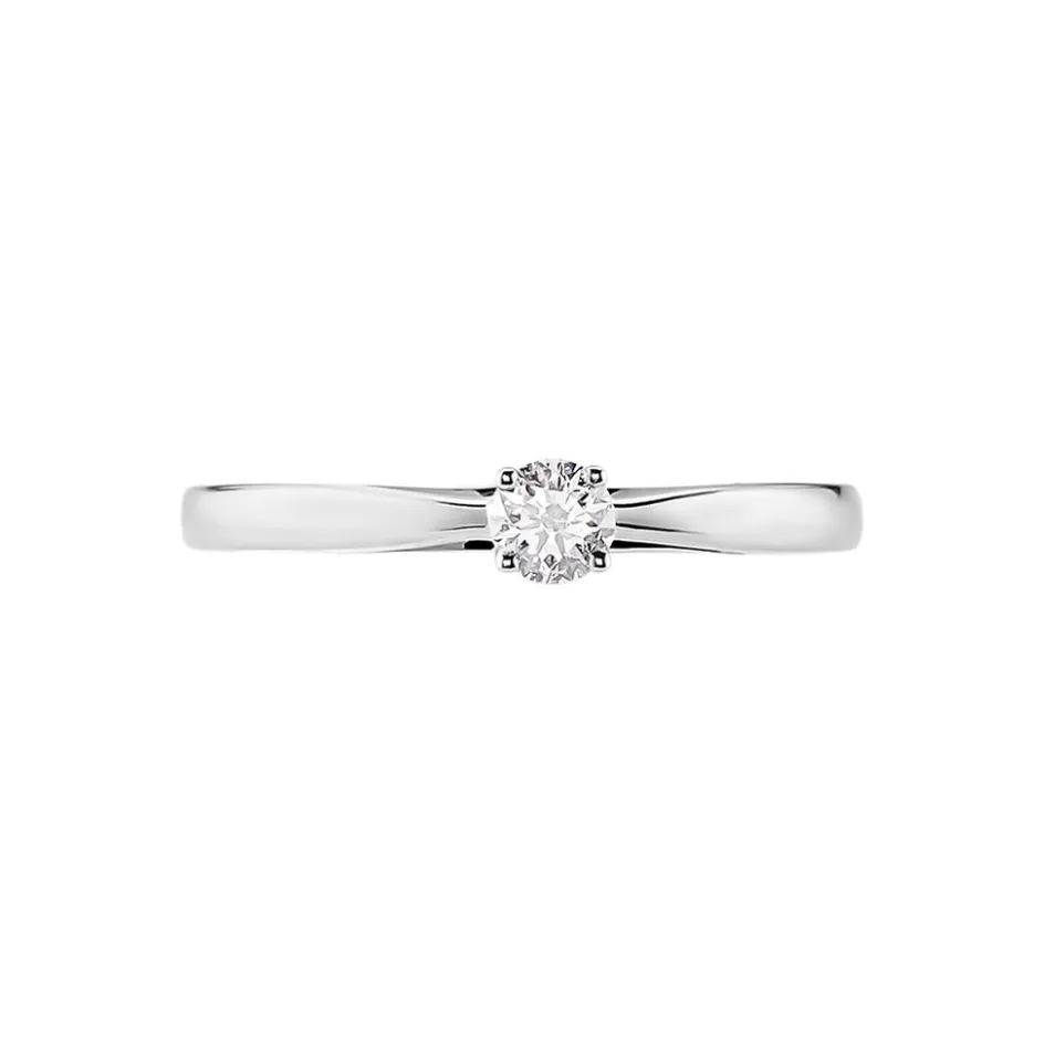 Discount Histoire d'Or Bague Solitaire Iris or blanc diamant