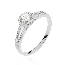 Outlet Histoire d'Or Bague Solitaire Karen Or Blanc Diamant