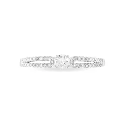 Histoire d'Or Bague Solitaire Katalina or blanc diamant