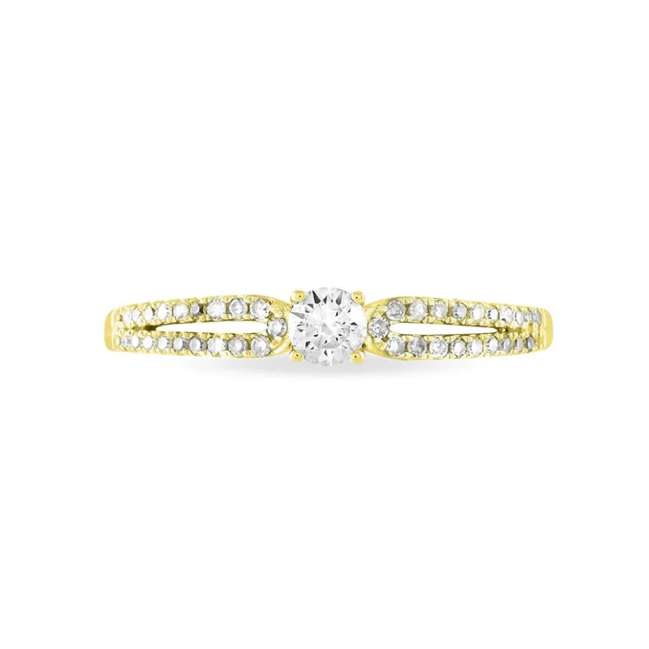 Hot Histoire d'Or Bague Solitaire Katalina or jaune diamant