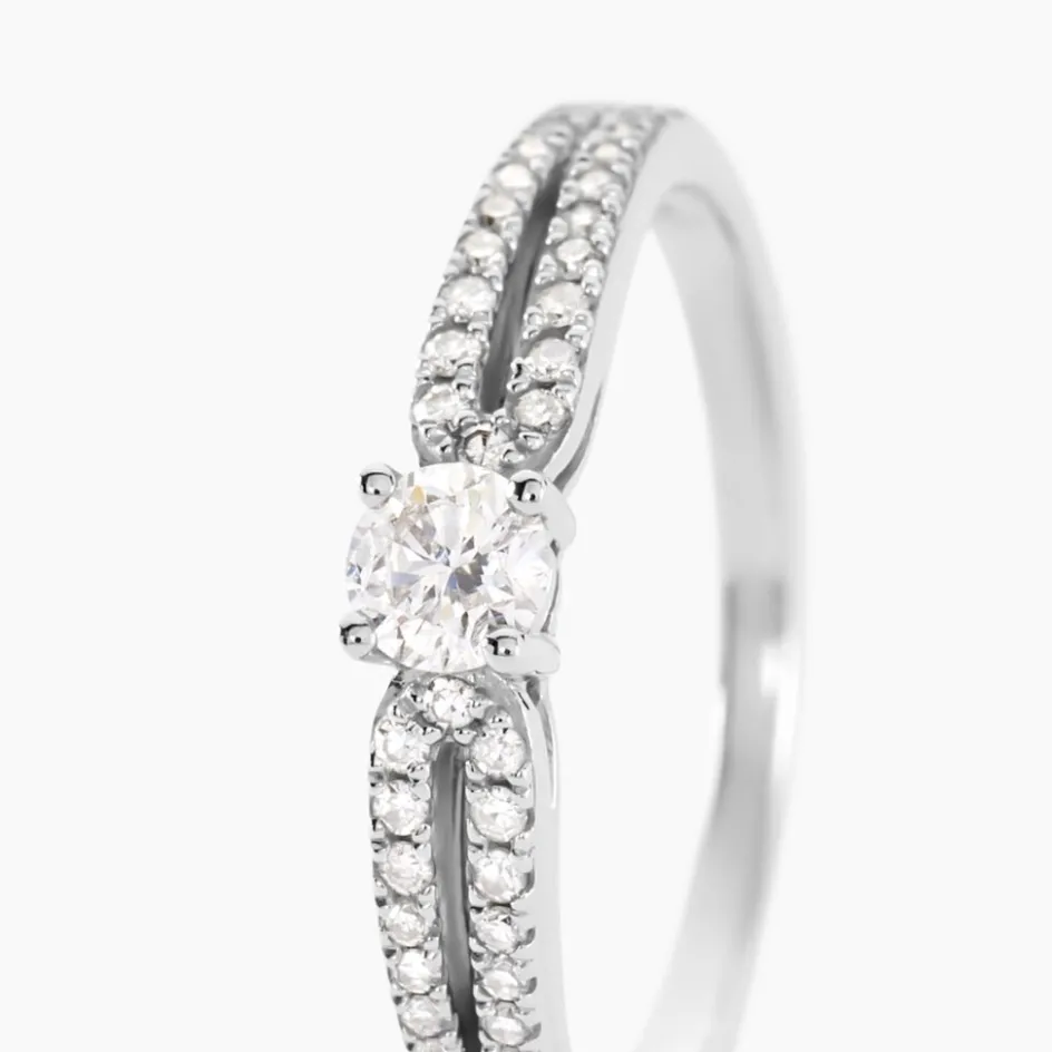 New Histoire d'Or Bague Solitaire Katalina or blanc diamant
