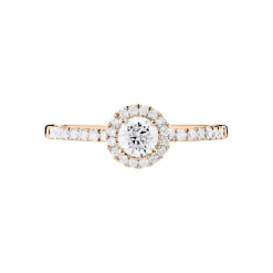 Online Histoire d'Or Bague Solitaire Lena Or Rose Diamant