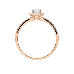 Online Histoire d'Or Bague Solitaire Lena Or Rose Diamant
