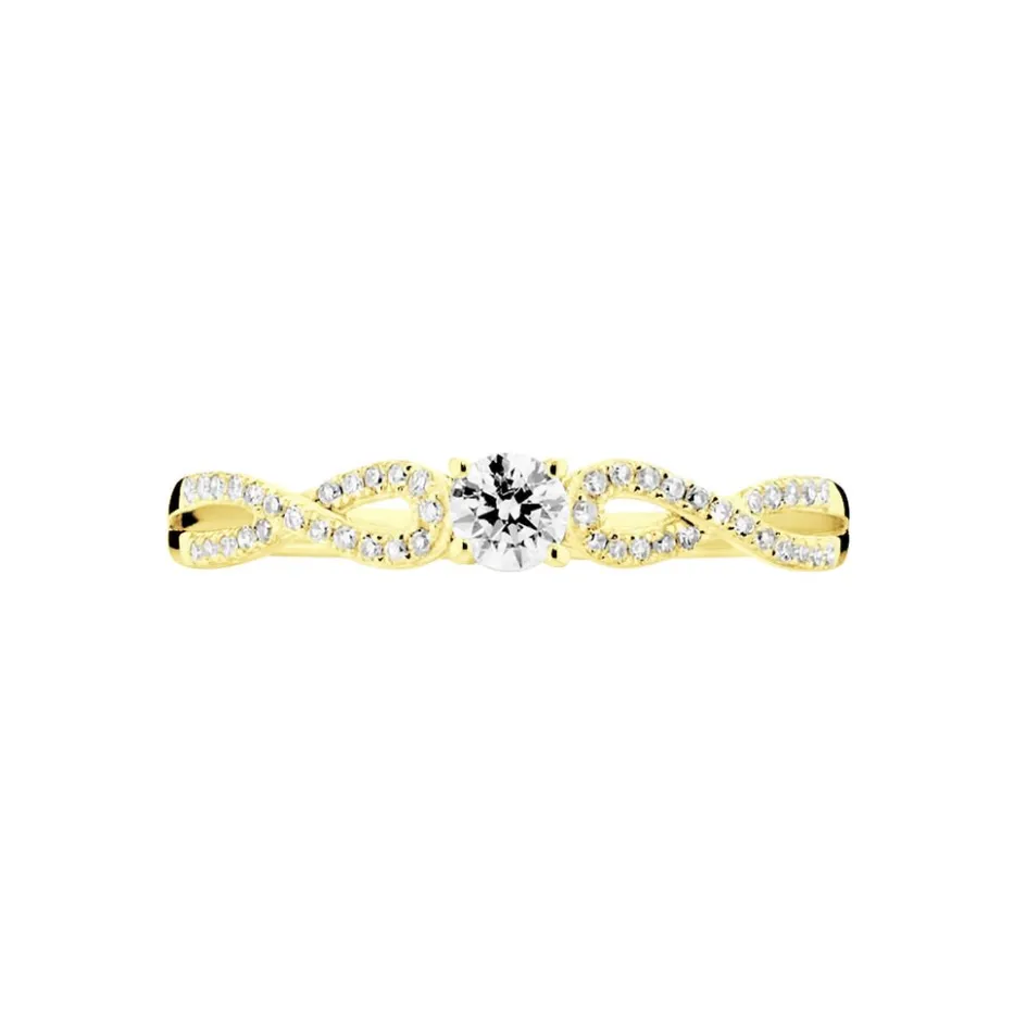 Clearance Histoire d'Or Bague Solitaire Livia Or Jaune Diamant