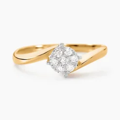 New Histoire d'Or Bague Solitaire Lysia or jaune diamant