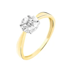 Sale Histoire d'Or Bague Solitaire Maurena Or Jaune Oxyde De Zirconium