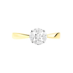 Sale Histoire d'Or Bague Solitaire Maurena Or Jaune Oxyde De Zirconium