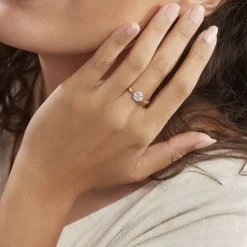 Sale Histoire d'Or Bague Solitaire Maurena Or Jaune Oxyde De Zirconium