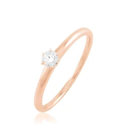 Clearance Histoire d'Or Bague Solitaire Natalia Or Rose Diamant
